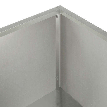 Trädgårdsplanterare Silver 100 x 20 x 49 cm Rostfritt stål