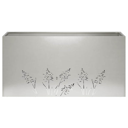 Trädgårdsplanterare Silver 100 x 20 x 49 cm Rostfritt stål