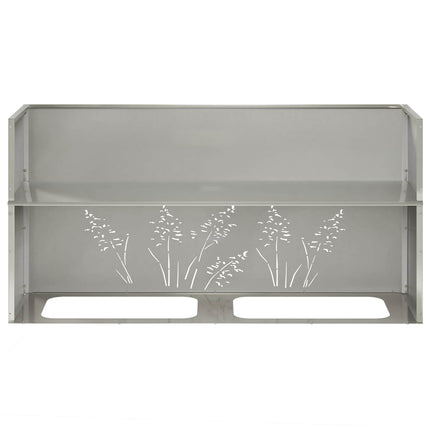 Trädgårdsplanterare Silver 100 x 20 x 49 cm Rostfritt stål