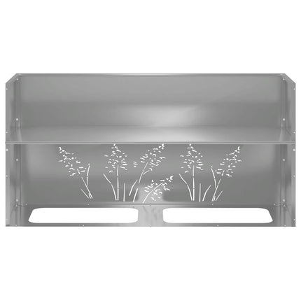 Trädgårdsplanterare 2 st Silver 100 x 20 x 49 cm