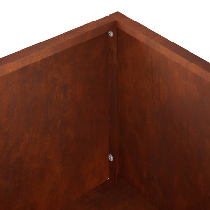 Trädgårdsplanterare 2 st Rostig 100 x 20 x 49 cm