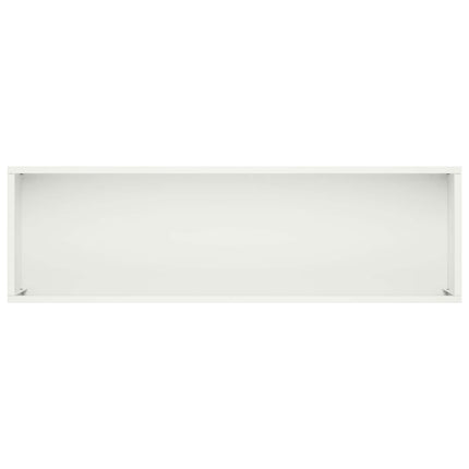 Trädgårdsplanterare Vit 100 x 30 x 49 cm Kallvalsat stål