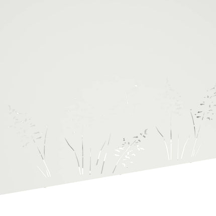 Trädgårdsplanterare 2 st Vit 100 x 30 x 49 cm Kallvalsat stål