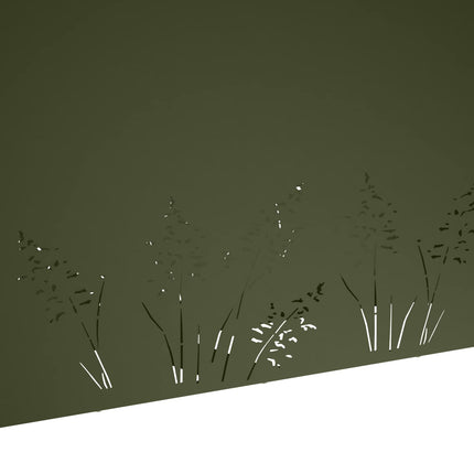 Trädgårdsplanterare Olivgrön 100 x 30 x 49 cm Kallvalsat stål