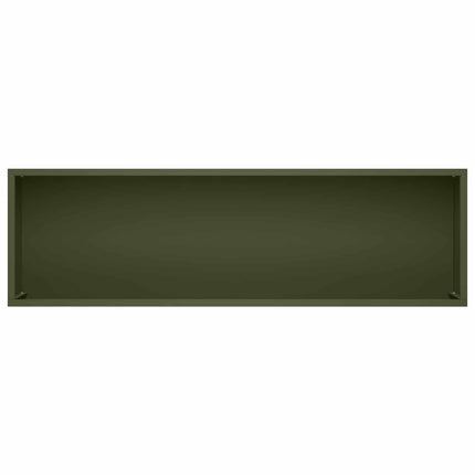 Trädgårdsplanterare 2 st Olivgrön 100 x 30 x 49 cm