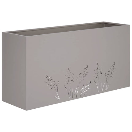 Trädgårdsplanterare 2 st Rostig 100 x 30 x 49 cm
