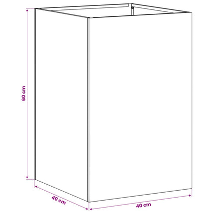 Trädgårdsplanterare Svart 40 x 40 x 60 cm Kallvalsat stål