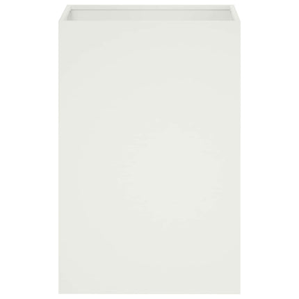 Trädgårdsplanterare Vit 40 x 40 x 60 cm Kallvalsat stål