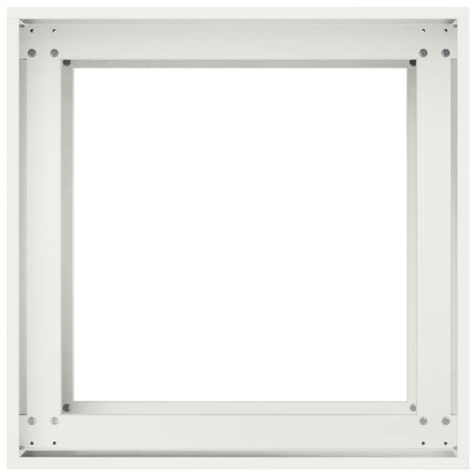 Trädgårdsplanterare Vit 40 x 40 x 60 cm Kallvalsat stål