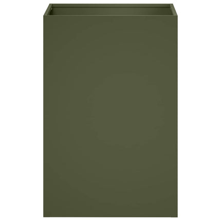 Trädgårdsplanterare Olivgrön 40 x 40 x 60 cm Kallvalsat stål