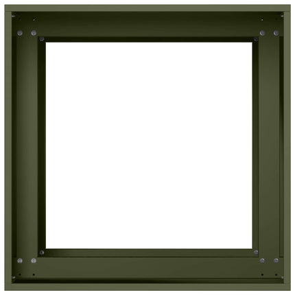 Trädgårdsplanterare Olivgrön 40 x 40 x 60 cm Kallvalsat stål