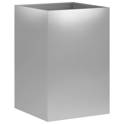 Trädgårdsplanterare Silver 40 x 40 x 60 cm Galvaniserat stål