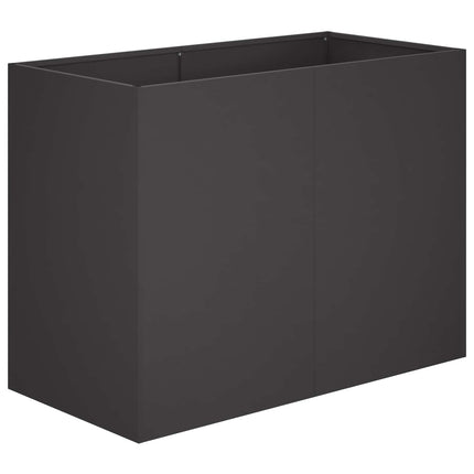 Trädgårdsplanterare Svart 80 x 40 x 60 cm Kallvalsat stål