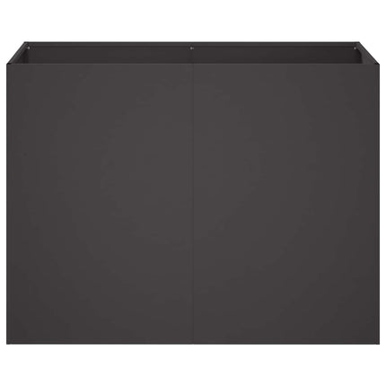 Trädgårdsplanterare Svart 80 x 40 x 60 cm Kallvalsat stål