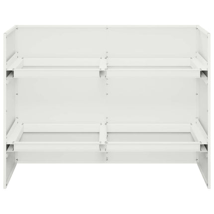 Trädgårdsplanterare Vit 80 x 40 x 60 cm Kallvalsat stål