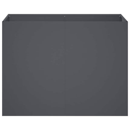 Trädgårdsplanterare Antracit 80 x 40 x 60 cm Kallvalsat stål