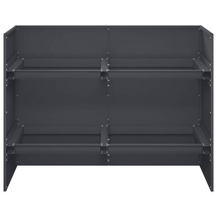 Trädgårdsplanterare Antracit 80 x 40 x 60 cm Kallvalsat stål