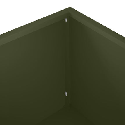 Trädgårdsplanterare Olivgrön 80 x 40 x 60 cm Kallvalsat stål
