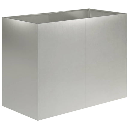 Trädgårdsplanterare Silver 80 x 40 x 60 cm Rostfritt stål