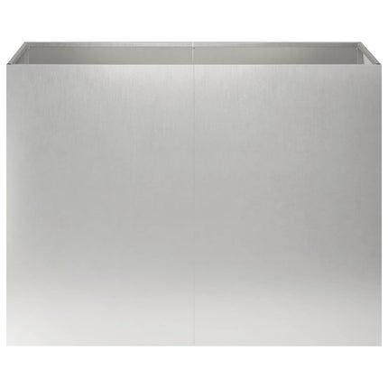 Trädgårdsplanterare Silver 80 x 40 x 60 cm Rostfritt stål