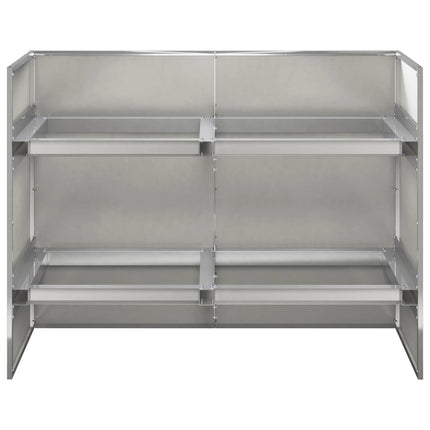 Trädgårdsplanterare Silver 80 x 40 x 60 cm Rostfritt stål