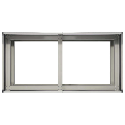 Trädgårdsplanterare Silver 80 x 40 x 60 cm Rostfritt stål