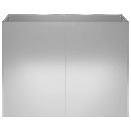 Trädgårdsplanterare Silver 80 x 40 x 60 cm Galvaniserat stål