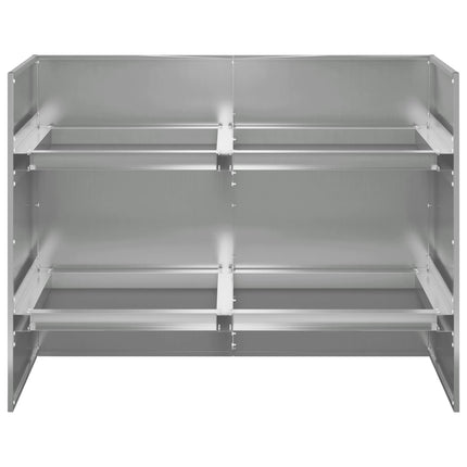 Trädgårdsplanterare Silver 80 x 40 x 60 cm Galvaniserat stål
