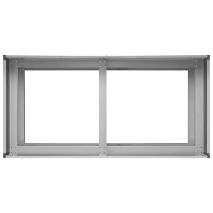 Trädgårdsplanterare Silver 80 x 40 x 60 cm Galvaniserat stål