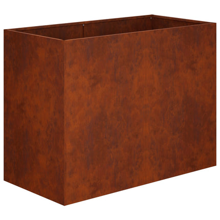 Trädgårdsplanterare Rostig 80 x 40 x 60 cm Väderbeständig stål