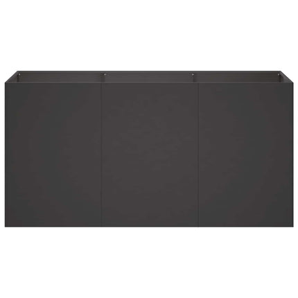 Trädgårdsplanterare Svart 120 x 40 x 60 cm Kallvalsat stål