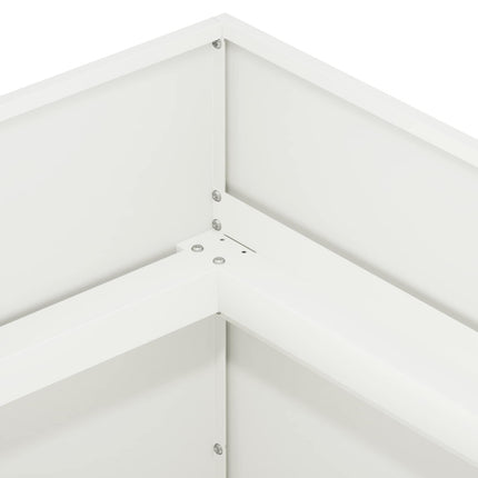 Trädgårdsplanterare Vit 120 x 40 x 60 cm Kallvalsat stål