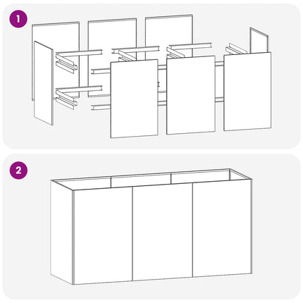 Trädgårdsplanterare Vit 120 x 40 x 60 cm Kallvalsat stål