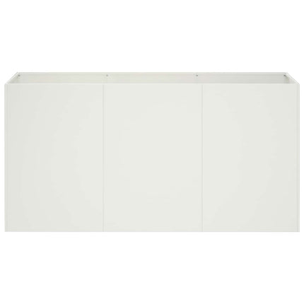Trädgårdsplanterare Vit 120 x 40 x 60 cm Kallvalsat stål