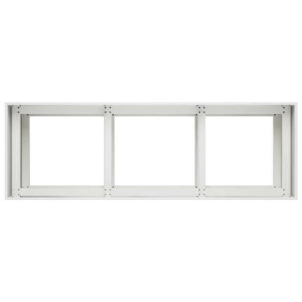 Trädgårdsplanterare Vit 120 x 40 x 60 cm Kallvalsat stål
