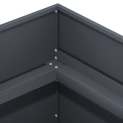 Trädgårdsplanterare Antracit 120 x 40 x 60 cm Kallvalsat stål
