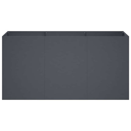 Trädgårdsplanterare Antracit 120 x 40 x 60 cm Kallvalsat stål