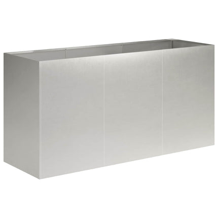 Trädgårdsplanterare Silver 120 x 40 x 60 cm Rostfritt stål