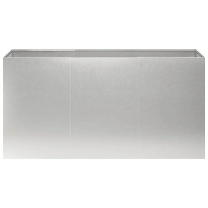 Trädgårdsplanterare Silver 120 x 40 x 60 cm Rostfritt stål