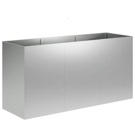 Trädgårdsplanterare Silver 120 x 40 x 60 cm Galvaniserat stål