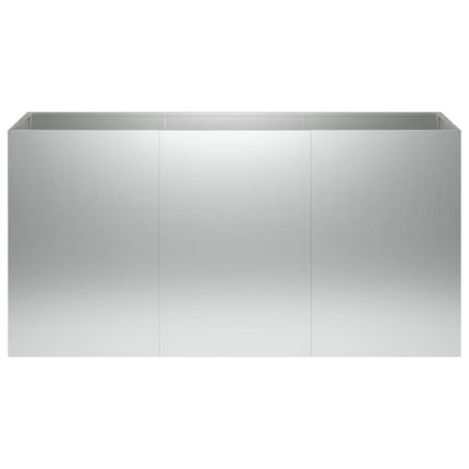 Trädgårdsplanterare Silver 120 x 40 x 60 cm Galvaniserat stål