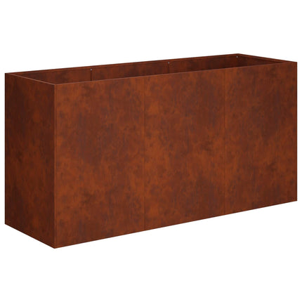 Trädgårdsplanterare Rostig 120 x 40 x 60 cm Väderbeständig stål