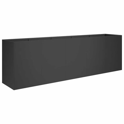 Trädgårdsplanterare Svart 200 x 40 x 60 cm Kallvalsat stål