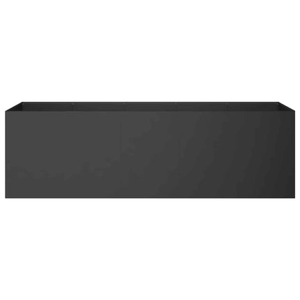 Trädgårdsplanterare Svart 200 x 40 x 60 cm Kallvalsat stål