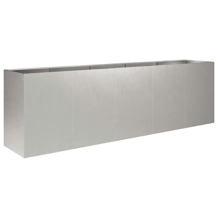 Trädgårdsplanterare Silver 200 x 40 x 60 cm Rostfritt stål