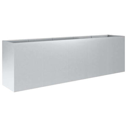 Trädgårdsplanterare Silver 200 x 40 x 60 cm Galvaniserat stål