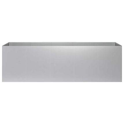 Trädgårdsplanterare Silver 200 x 40 x 60 cm Galvaniserat stål