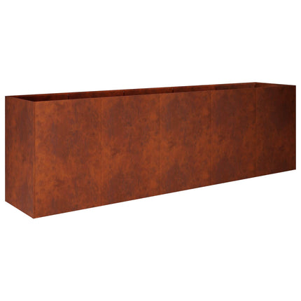 Trädgårdsplanterare Rostig 200 x 40 x 60 cm Väderbeständig stål