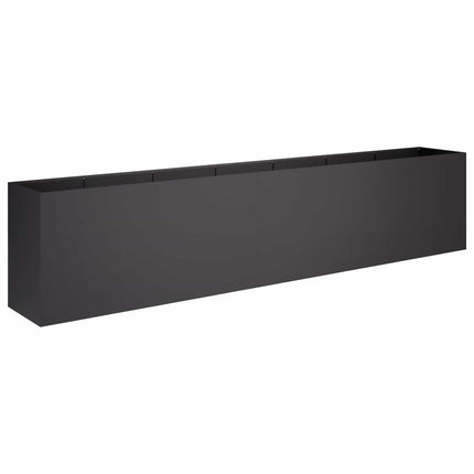 Trädgårdsplanterare Svart 280 x 40 x 60 cm Kallvalsat stål
