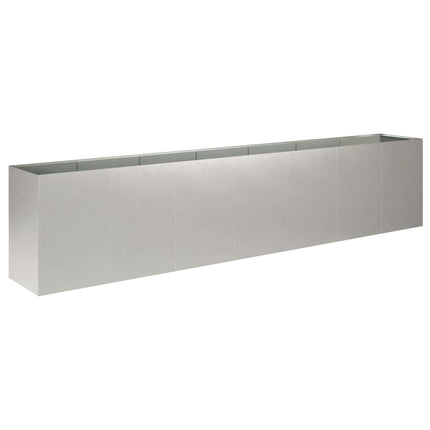 Trädgårdsplanterare Silver 280 x 40 x 60 cm Rostfritt stål